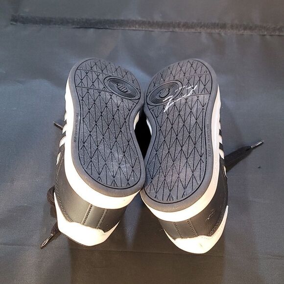 BRAND NEW K-SWISS KID UNISEX BLACK & WHITE COURT PALISADES SNEAKERS - Picture 11 of 16